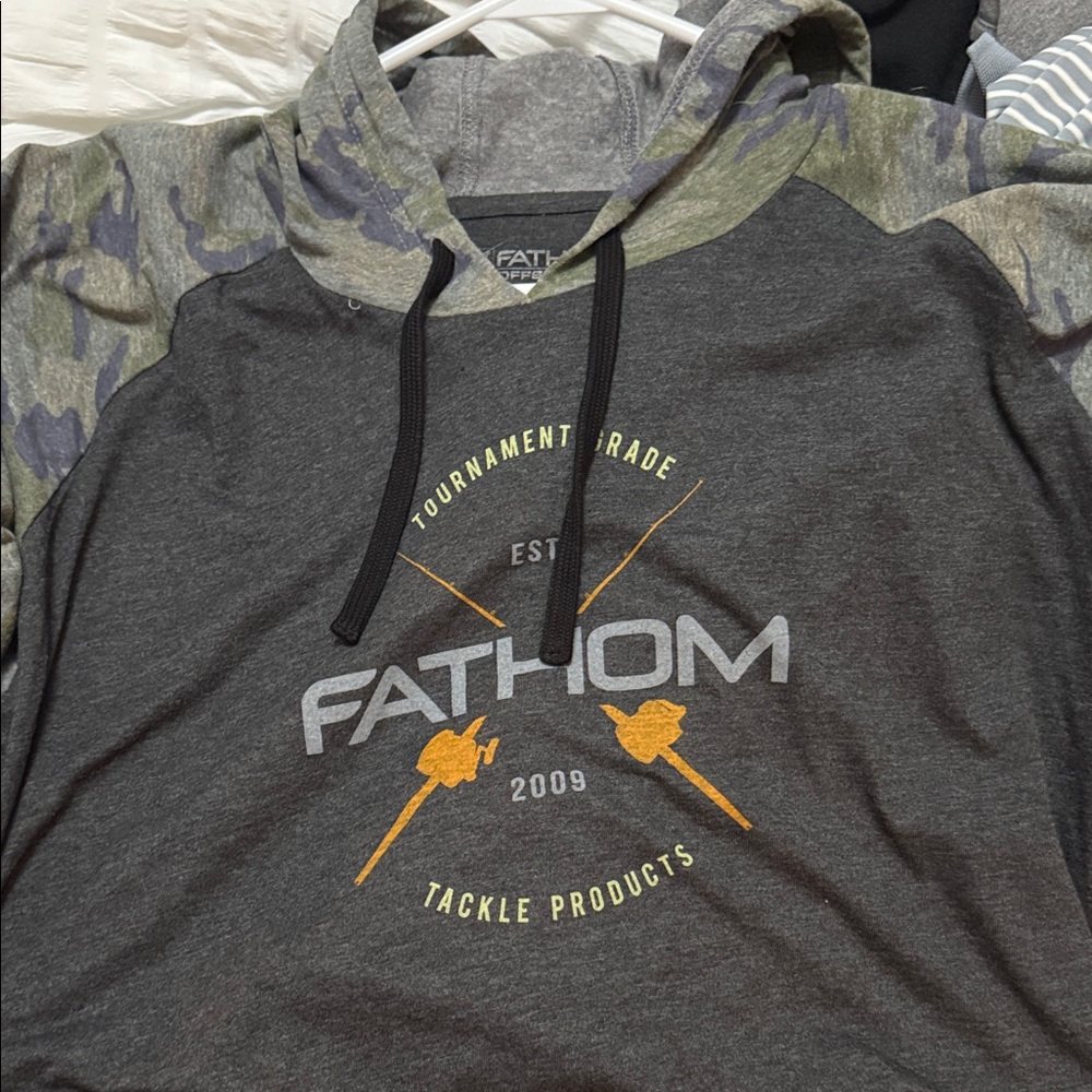 Fathom Gray and Camouflage Hoodie